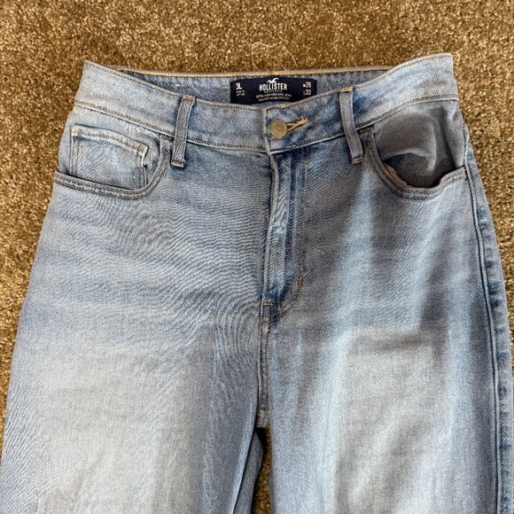 Hollister Dad Jeans Womens 3L 26x33 Blue Cotton Vintage Stretch Ultra High Rise - Picture 2 of 15